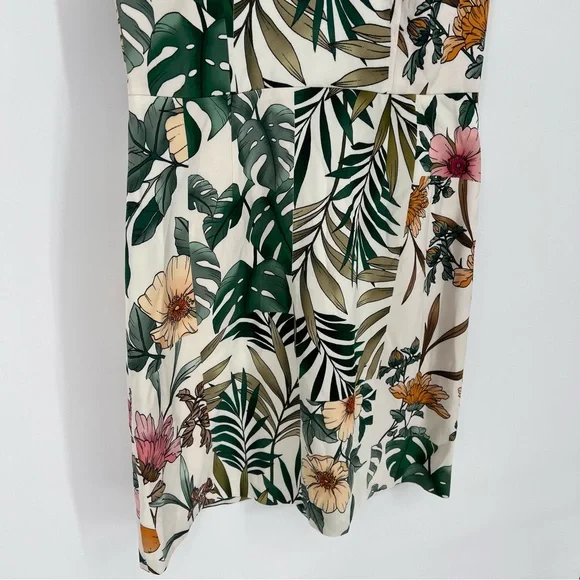 Milly Tropical‎ Floral Mini Dress in Green and Pink - Picture 7 of 15